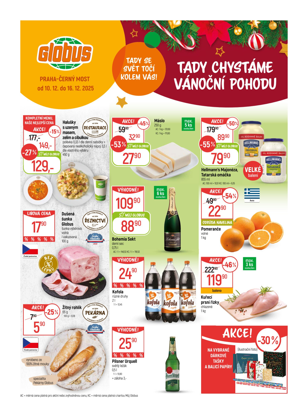 Leták Globus leták Praha - Černý Most - strana 1