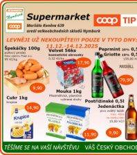 Akční leták COOP Jednota Nymburk Supermarket 