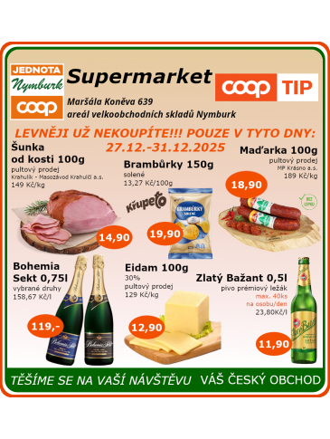 COOP Jednota Nymburk Supermarket leták