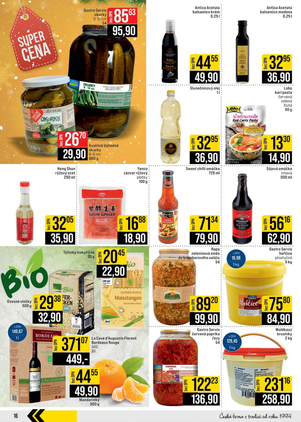 Leták JIP leták CC Cash & Carry - Brno, Ostrava, Praha, Polička, Olomouc, Karlovy Vary, Zlín, Jilemnice, Pardubice - strana 16