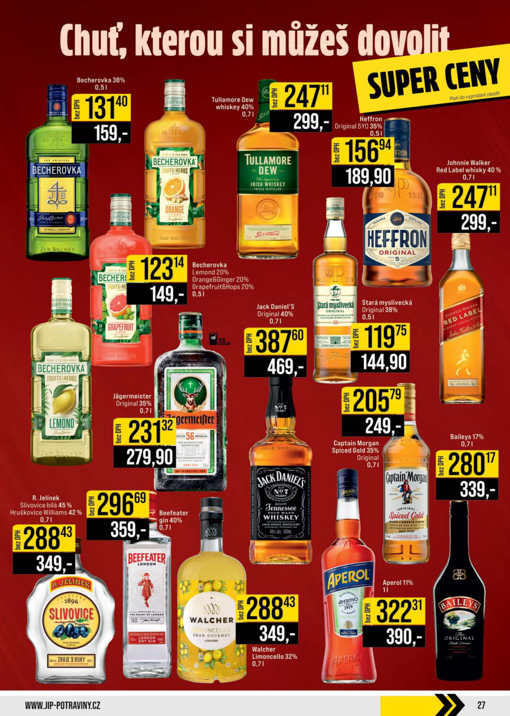 Leták JIP leták CC Cash & Carry - Brno, Ostrava, Praha, Polička, Olomouc, Karlovy Vary, Zlín, Jilemnice, Pardubice - strana 27