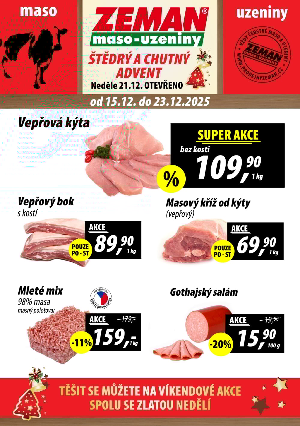 Leták ZEMAN maso - uzeniny leták - strana 1