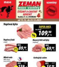 Akční leták ZEMAN maso - uzeniny 