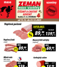 Akční leták ZEMAN maso - uzeniny 
