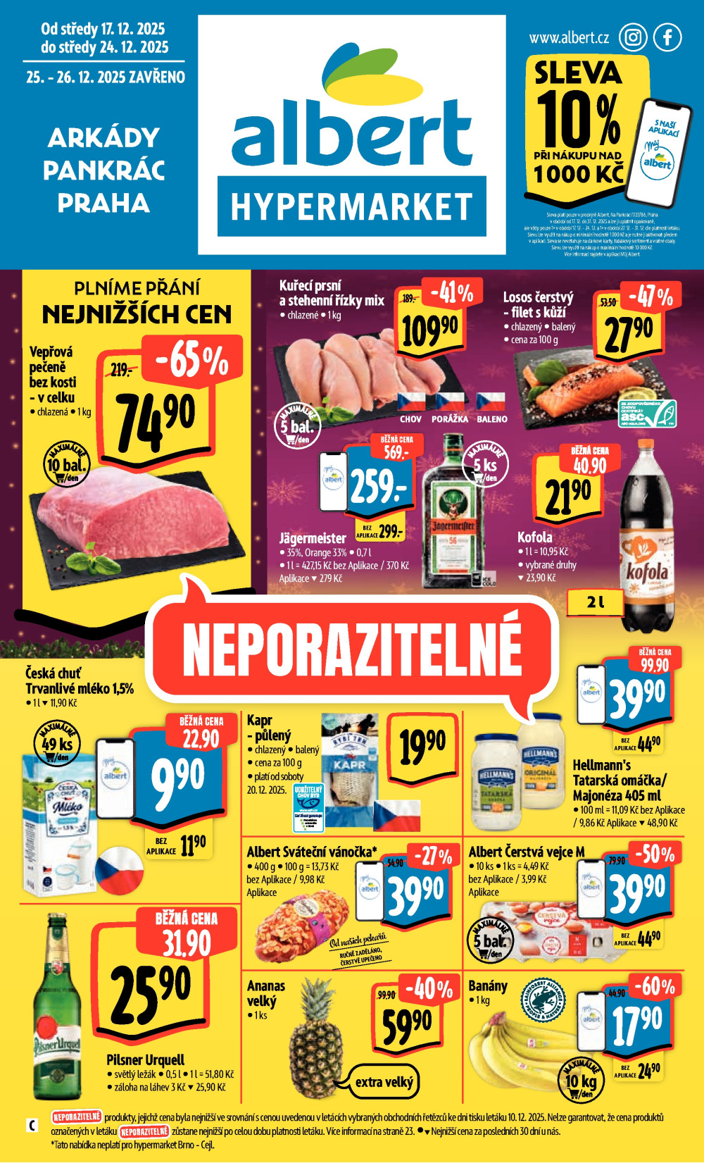 Leták Albert Hypermarket leták - Praha, Pankrác Arkády - strana 1