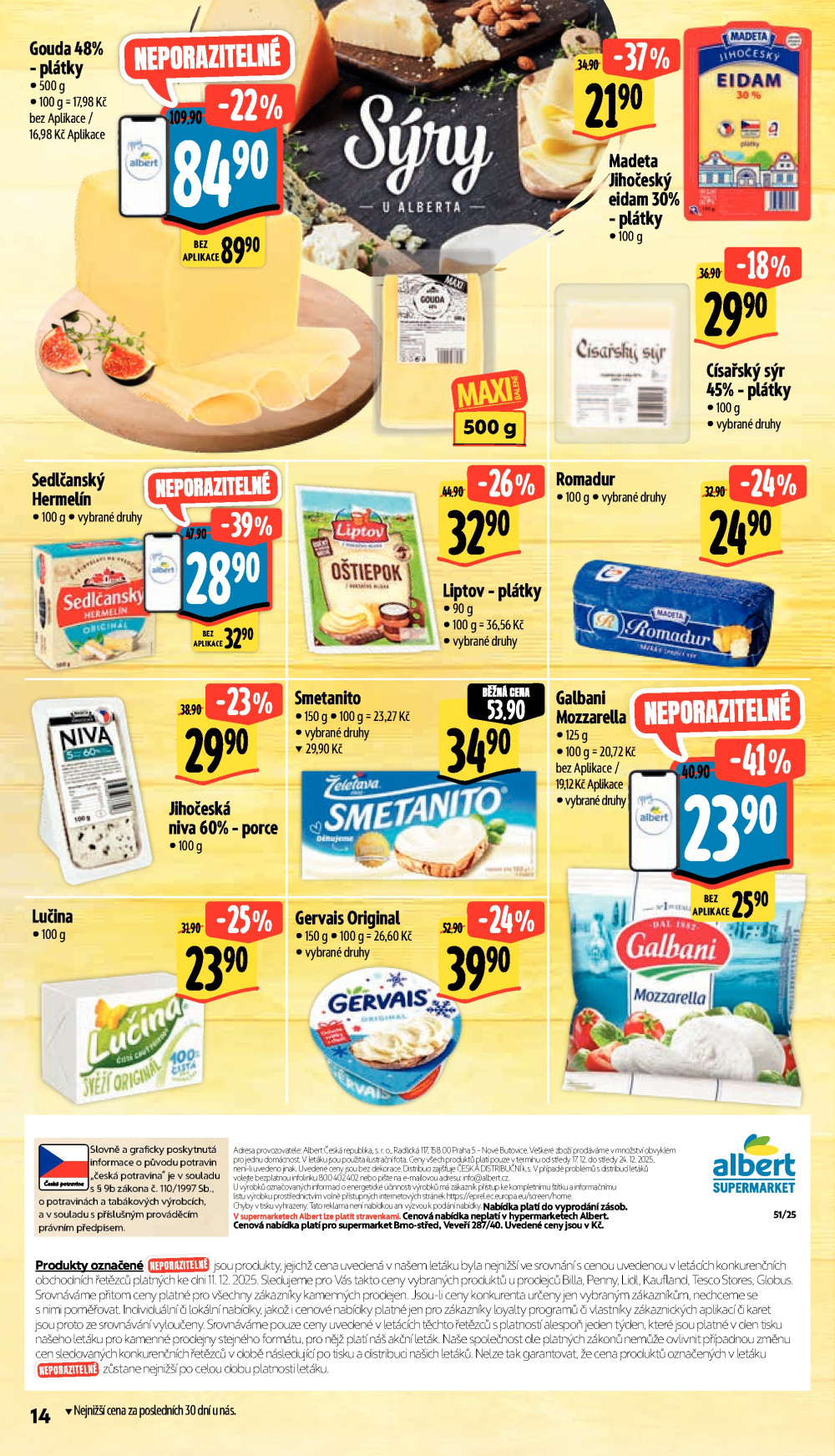 Leták Albert Supermarket leták - Brno, Veveří - strana 22