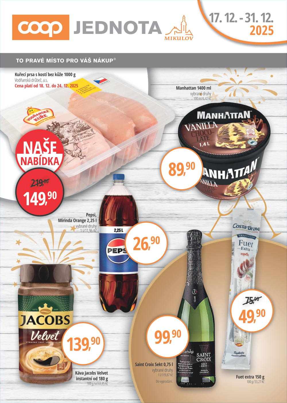 Leták Jednota Mikulov leták - strana 1