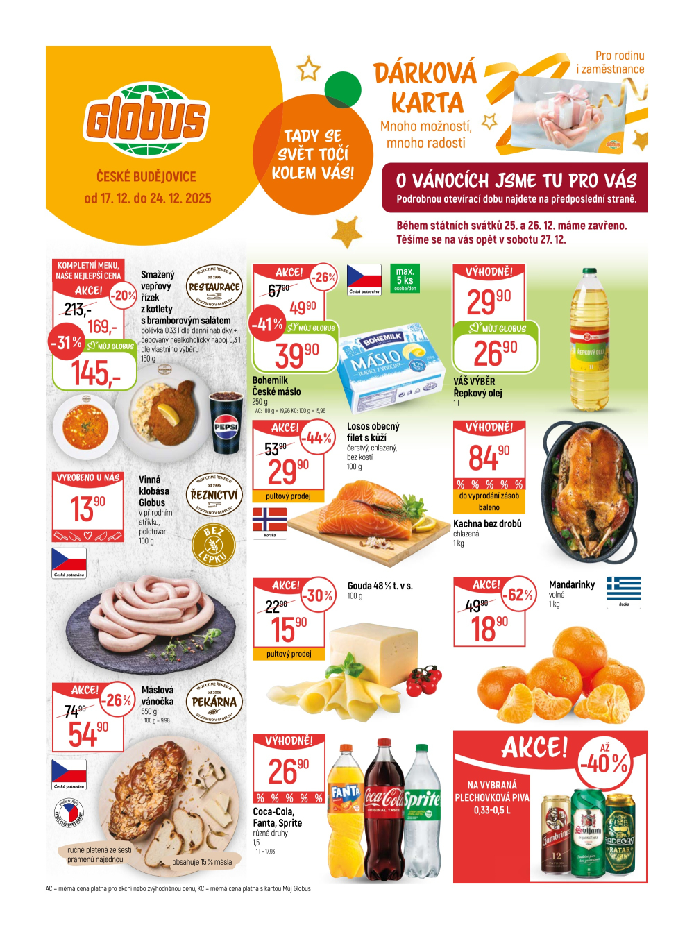 Leták Globus leták České Budějovice - strana 1