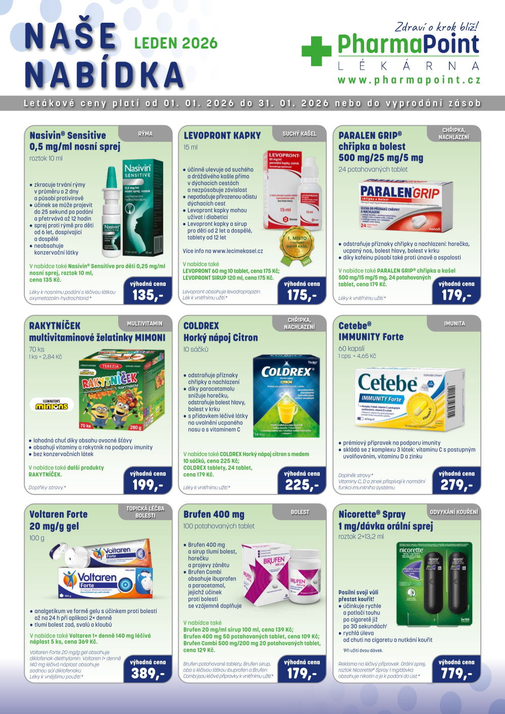 Leták PharmaPoint leták A - strana 1