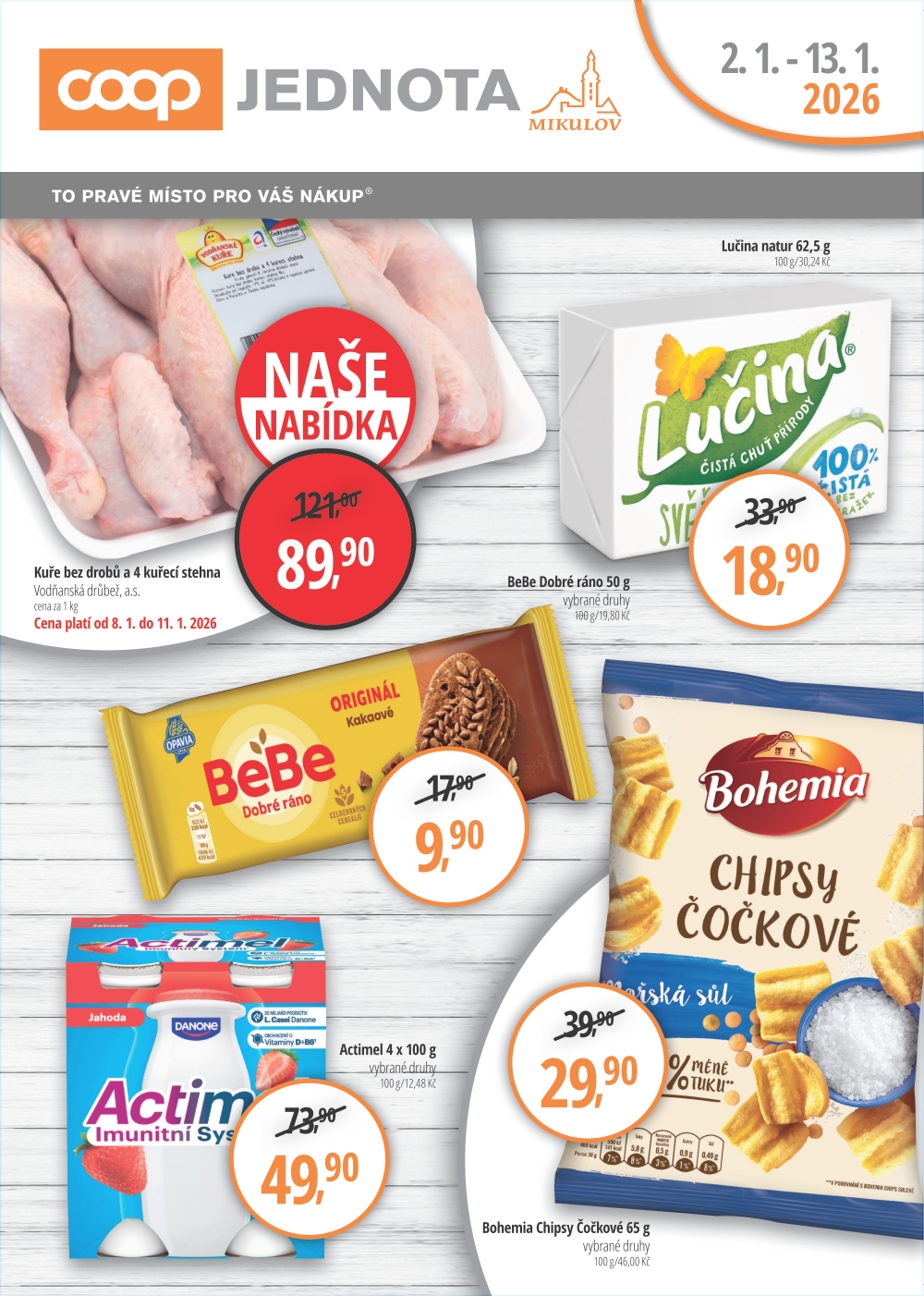Leták Jednota Mikulov leták - strana 1