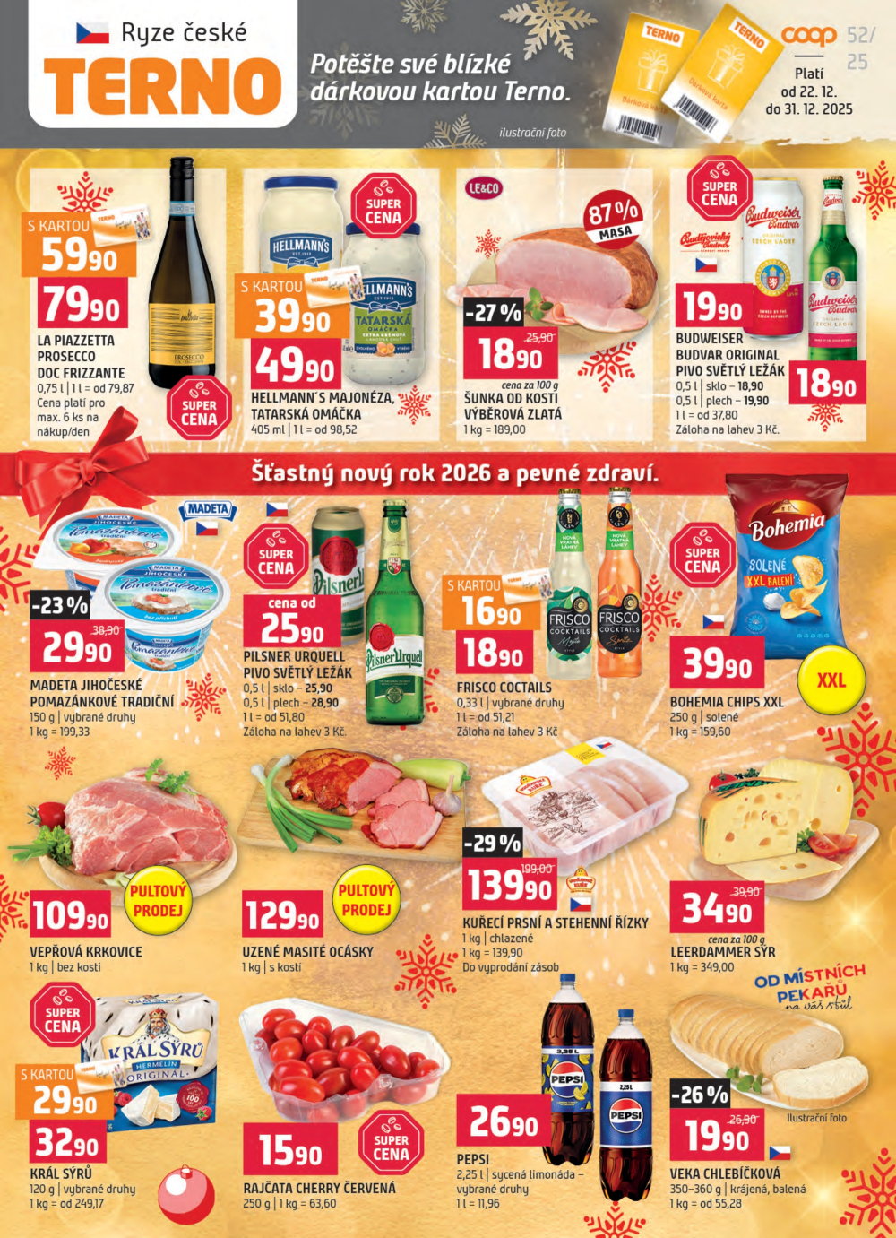 Leták Terno leták - České Budějovice, Třeboň, Trhové Sviny, Bechyně a Týn nad Vltavou - strana 1