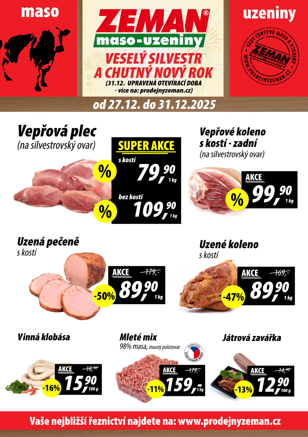 Leták ZEMAN maso - uzeniny leták - strana 1