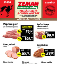 Akční leták ZEMAN maso - uzeniny 