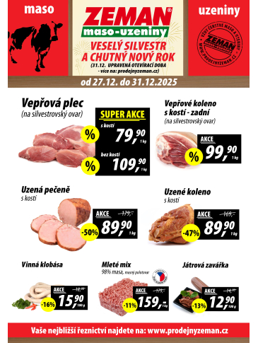 ZEMAN maso - uzeniny leták