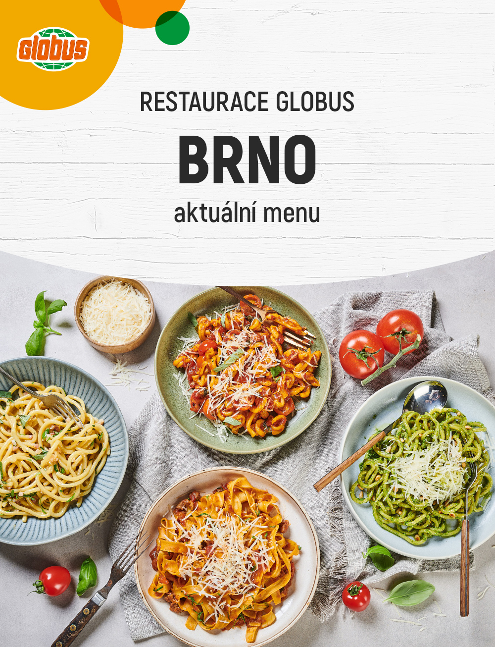 Leták Globus restaurace - Brno - strana 1