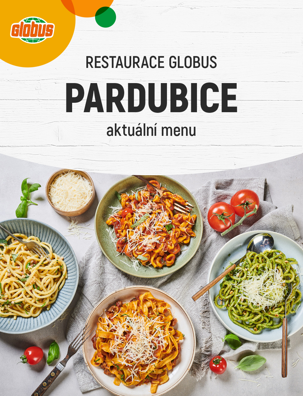 Leták Globus restaurace - Pardubice - strana 1