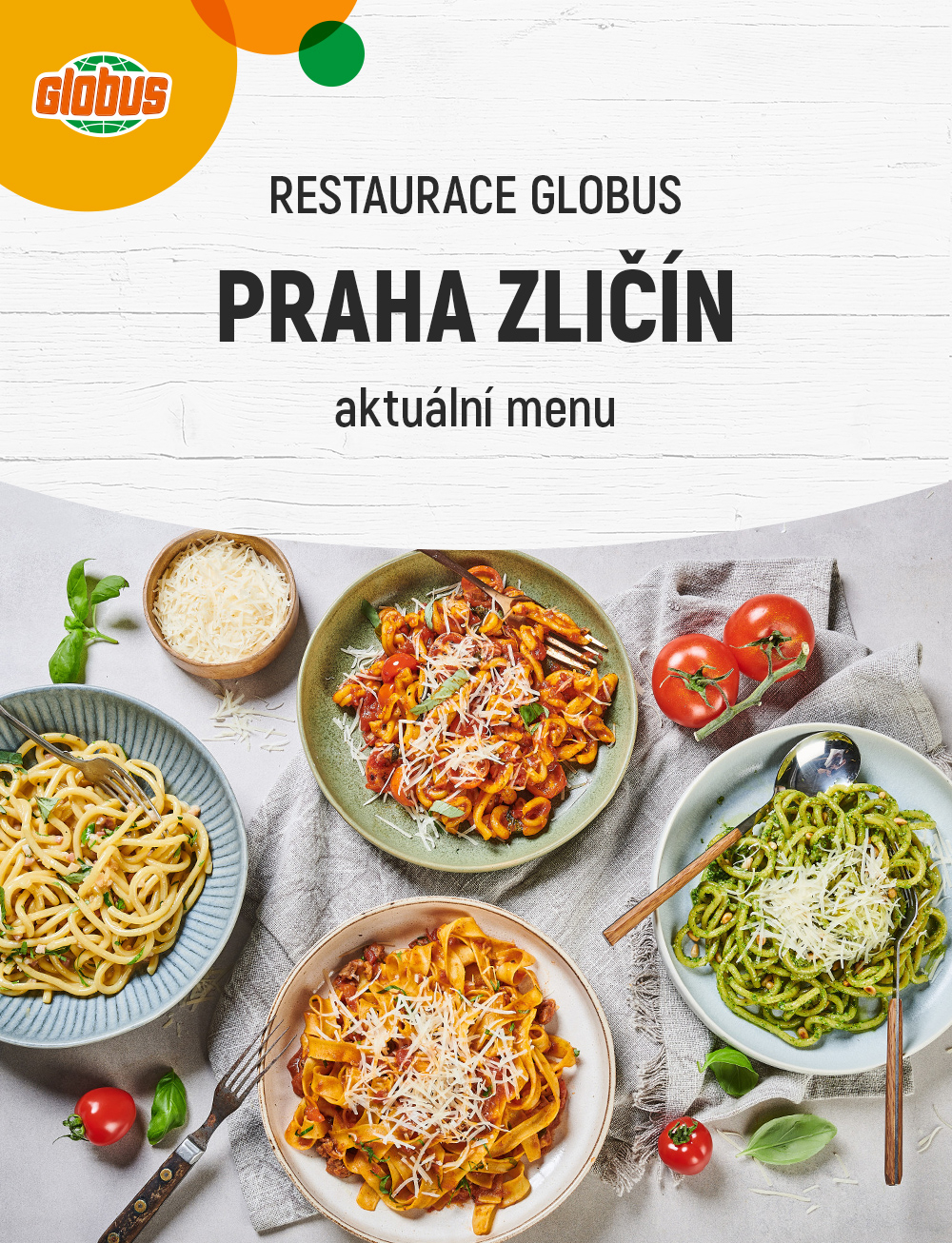Leták Globus restaurace - Praha Zličín - strana 1