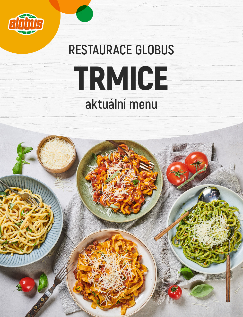 Leták Globus restaurace - Trmice - strana 1