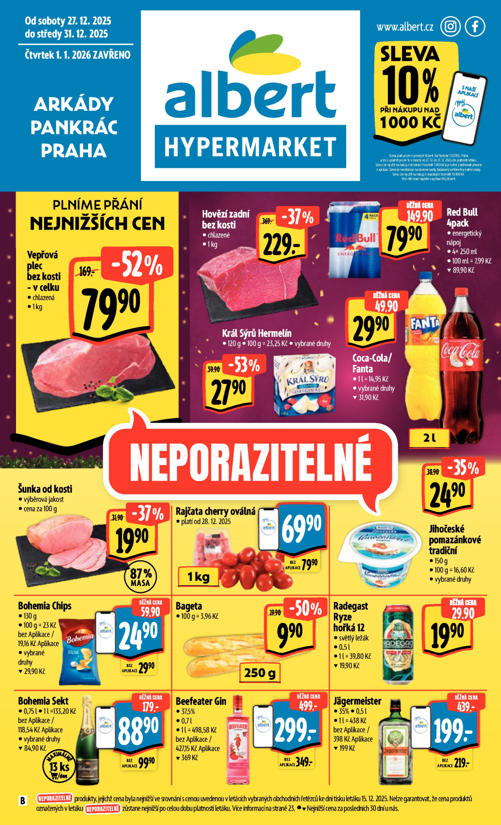 Leták Albert Hypermarket leták - Praha, Pankrác Arkády - strana 1