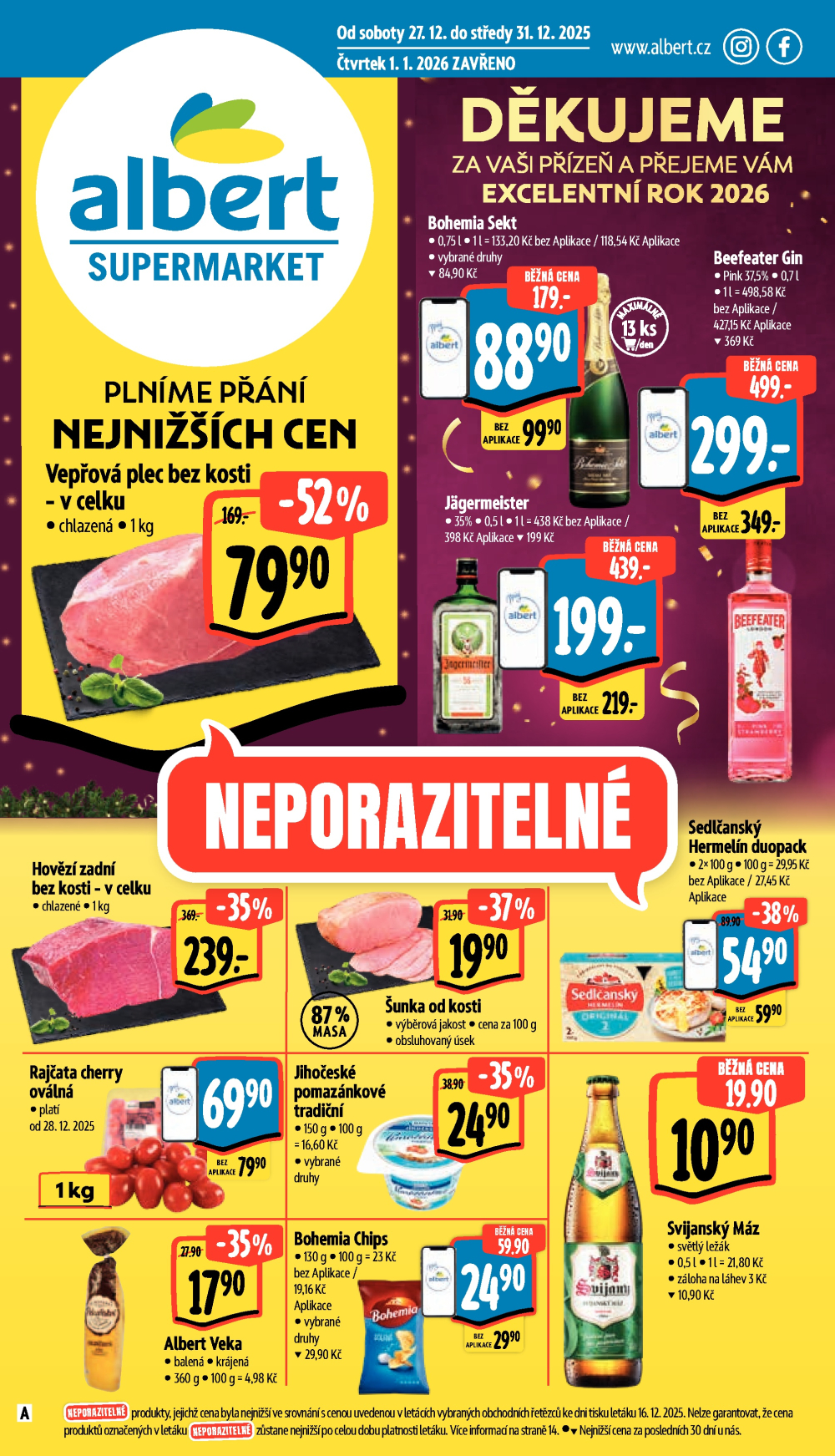 Leták Albert Supermarket leták - strana 1