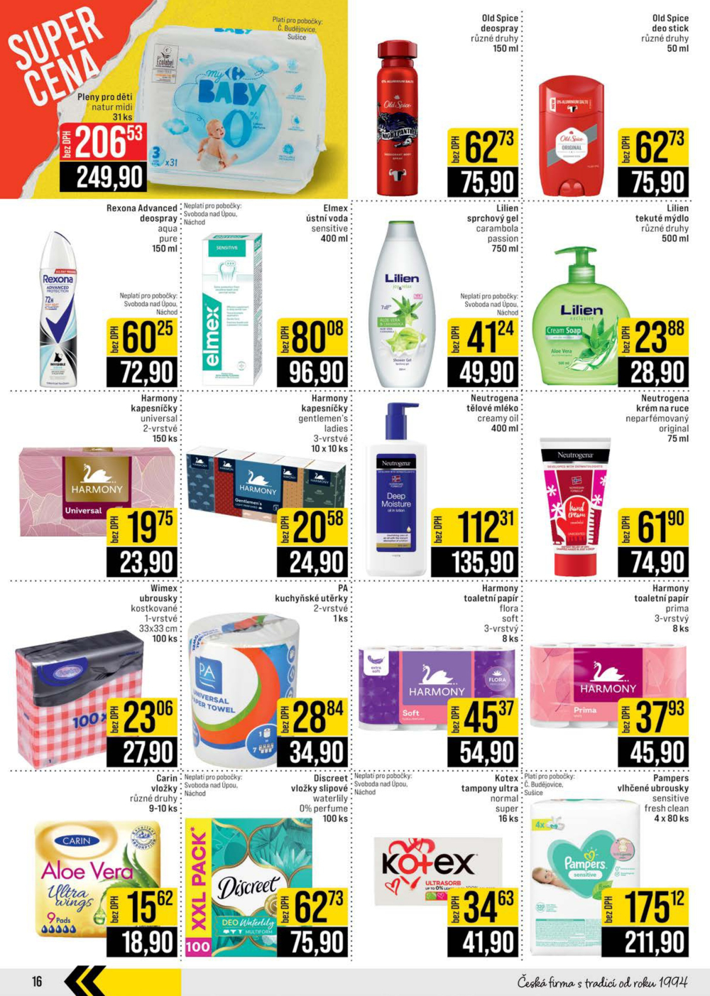 Leták JIP leták CC Cash & Carry - České Budějovice, Most, Náchod, Svoboda nad Úpou, Sušice - strana 16