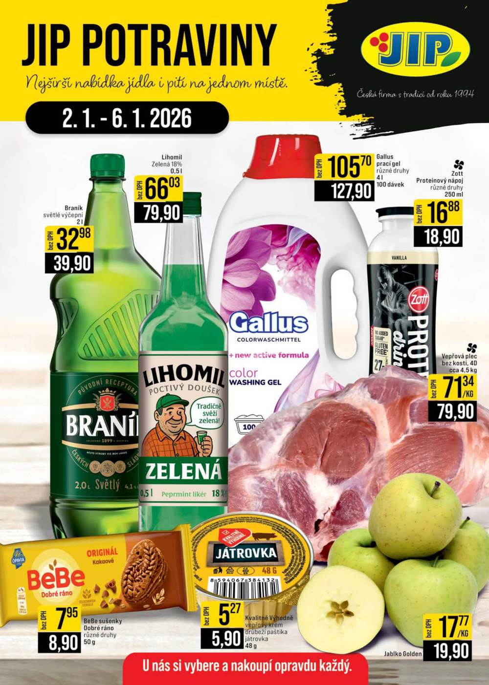 Leták JIP leták CC Cash & Carry - České Budějovice, Most, Náchod, Svoboda nad Úpou, Sušice - strana 1