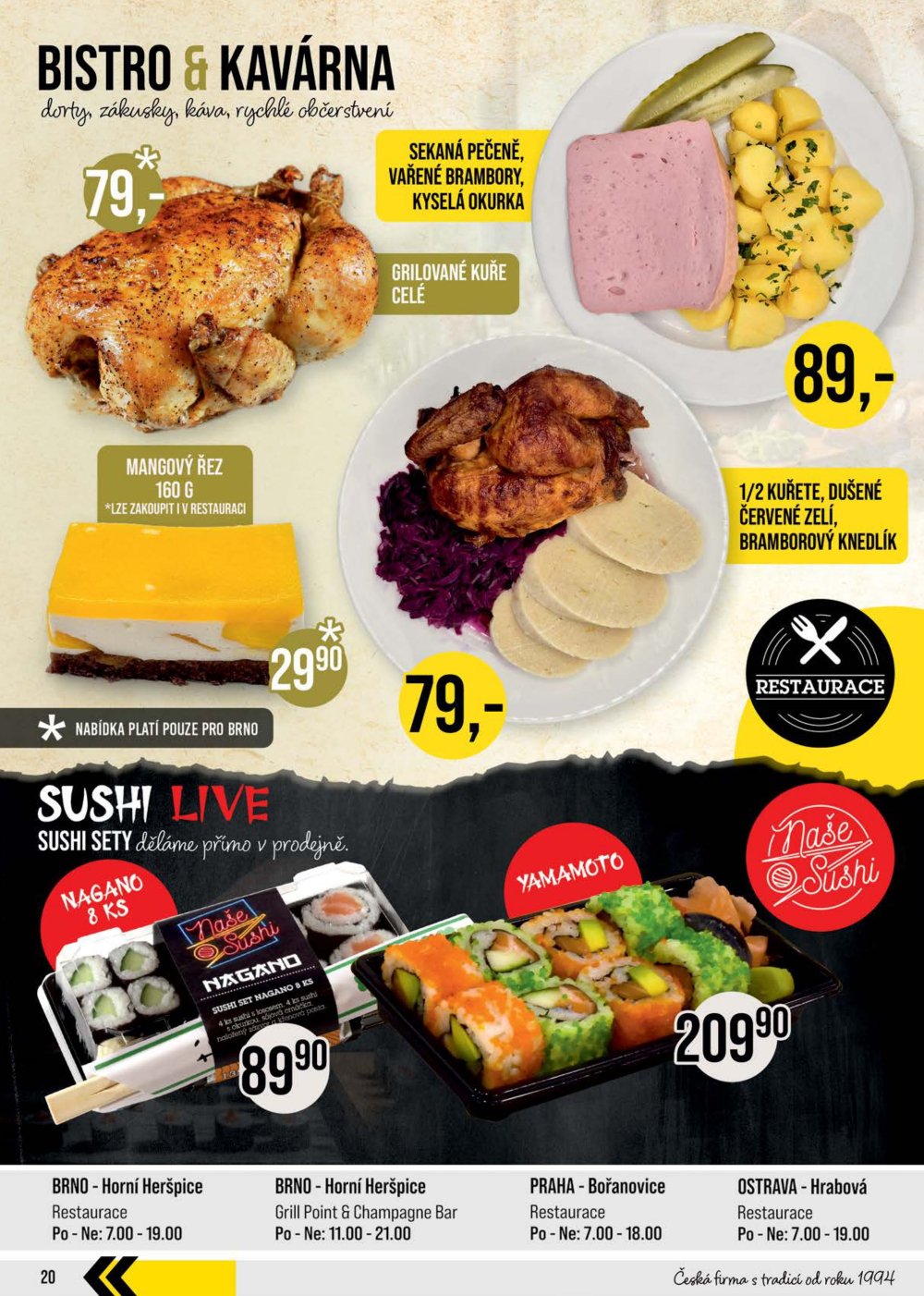 Leták JIP leták CC Cash & Carry - Brno, Ostrava, Praha, Polička, Olomouc, Karlovy Vary, Zlín, Jilemnice, Pardubice - strana 20