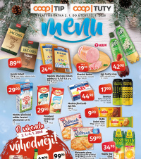 Akční leták COOP  - TIP a TUTY Menu