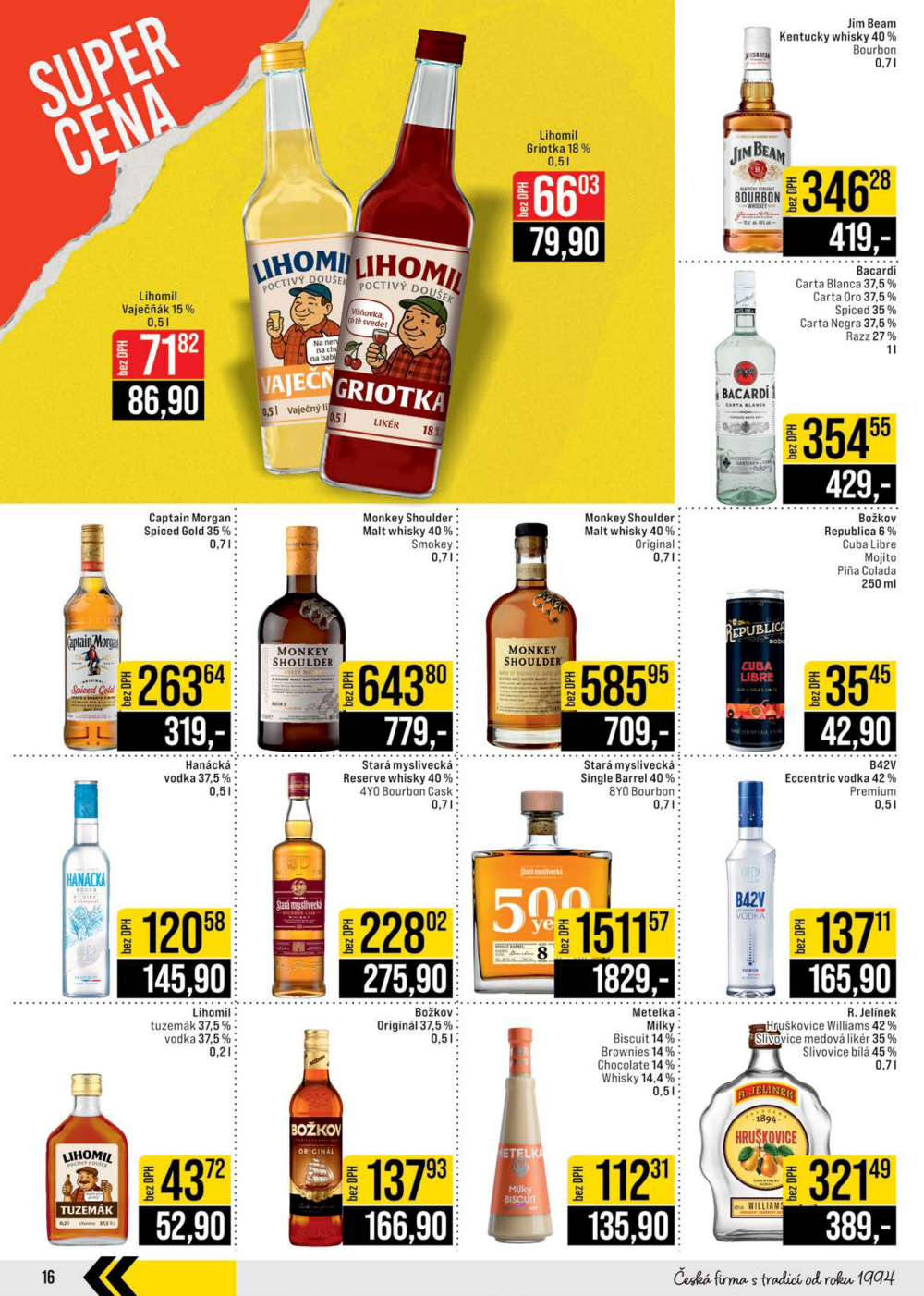 Leták JIP leták CC Cash & Carry - Brno, Ostrava, Praha, Polička, Olomouc, Karlovy Vary, Zlín, Jilemnice, Pardubice - strana 16