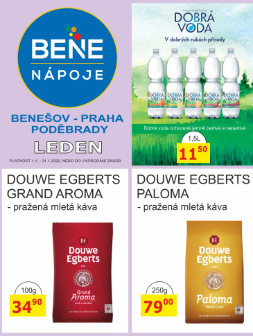 BENE NÁPOJE leták