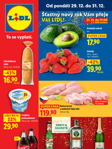 Lidl leták od pondělí - Párty & Silvestr