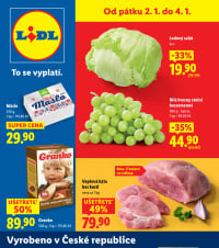Akční leták Lidl  od pátku - Vyrobeno v České republice