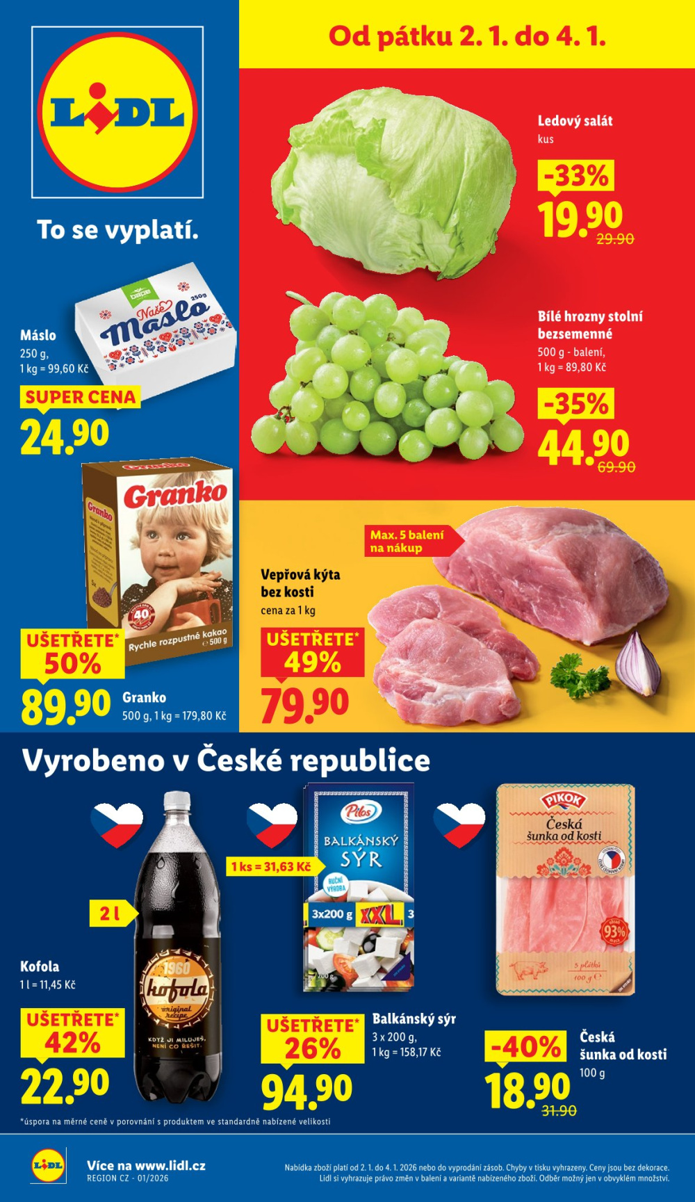 Leták Lidl leták od pátku - Vyrobeno v České republice - strana 1