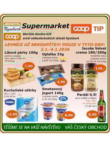 COOP Jednota Nymburk Supermarket leták