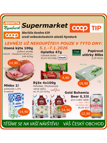 COOP Jednota Nymburk Supermarket leták