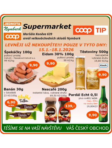 COOP Jednota Nymburk Supermarket leták