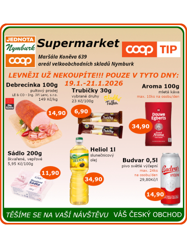COOP Jednota Nymburk Supermarket leták