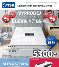 Akční leták Jysk  - Výprodej