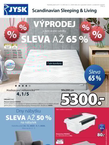 Jysk leták - Výprodej