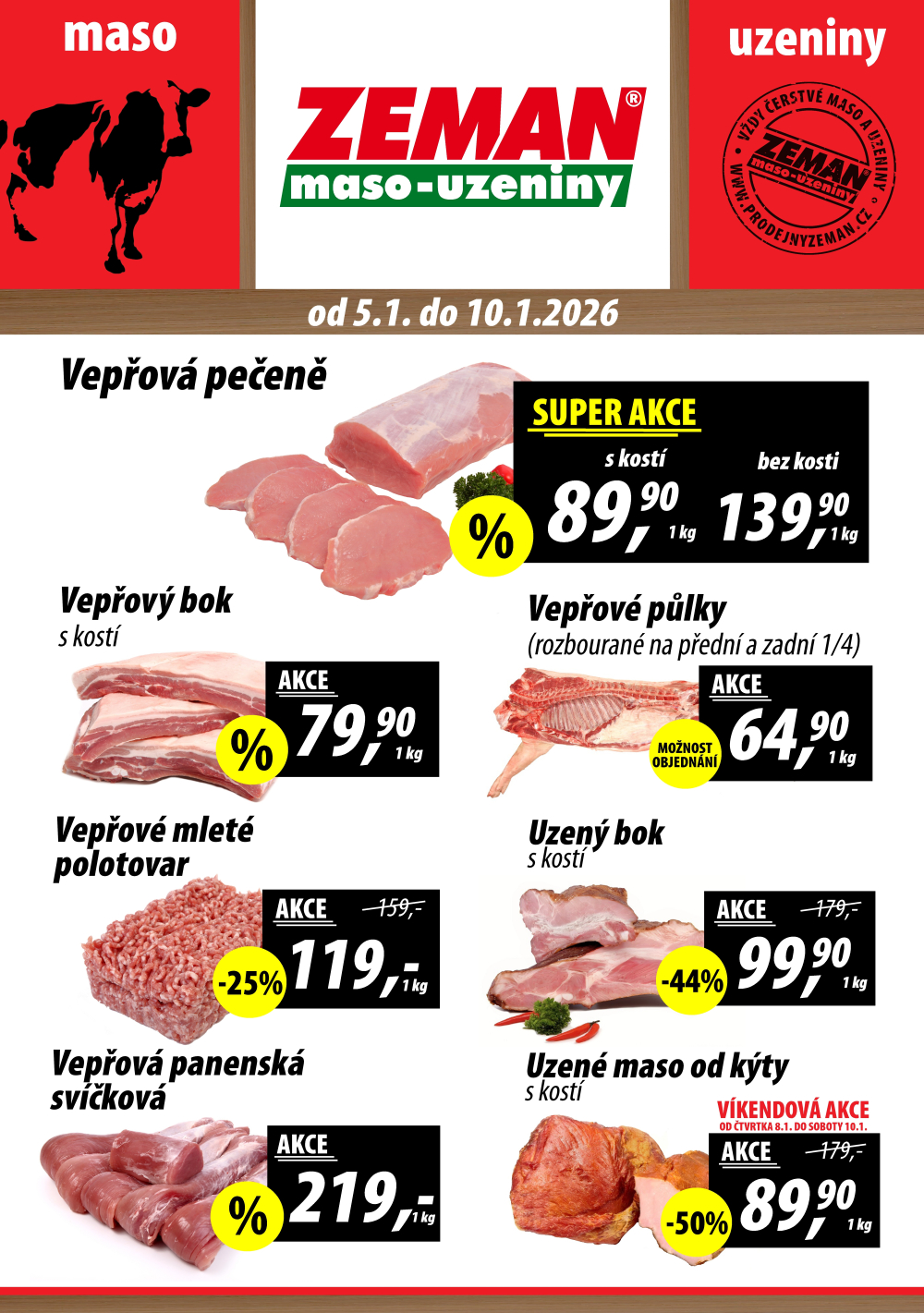 Leták ZEMAN maso - uzeniny leták - strana 1