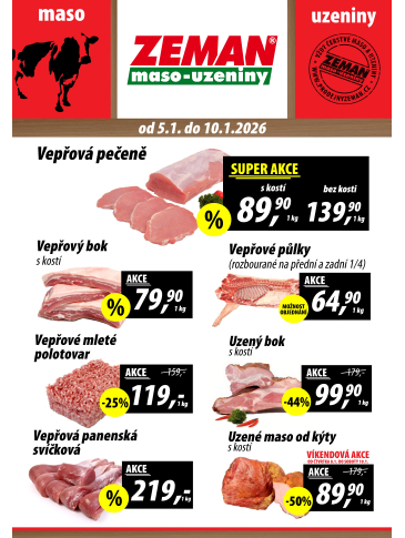 ZEMAN maso - uzeniny leták