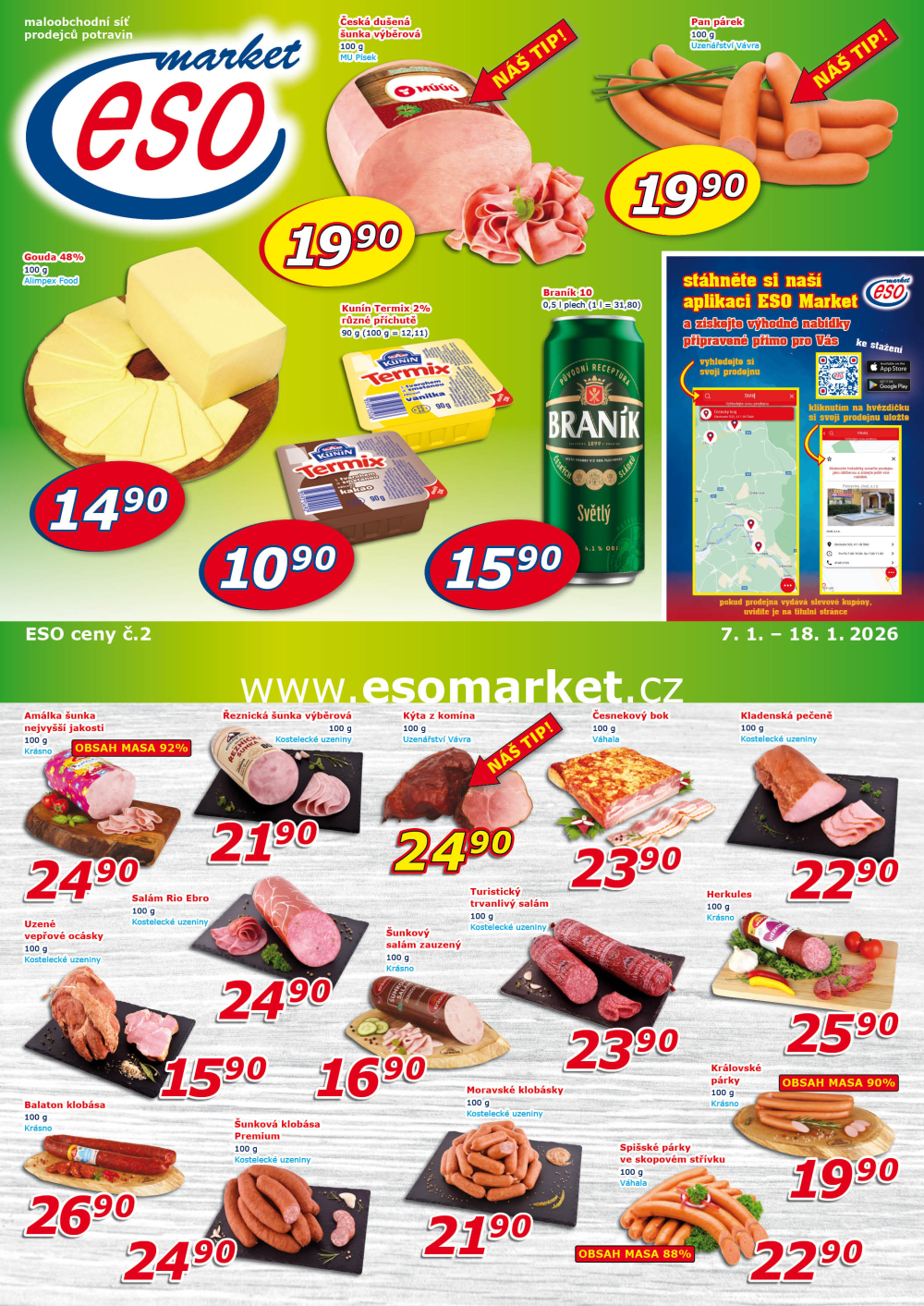 Leták ESO MARKET leták - strana 1