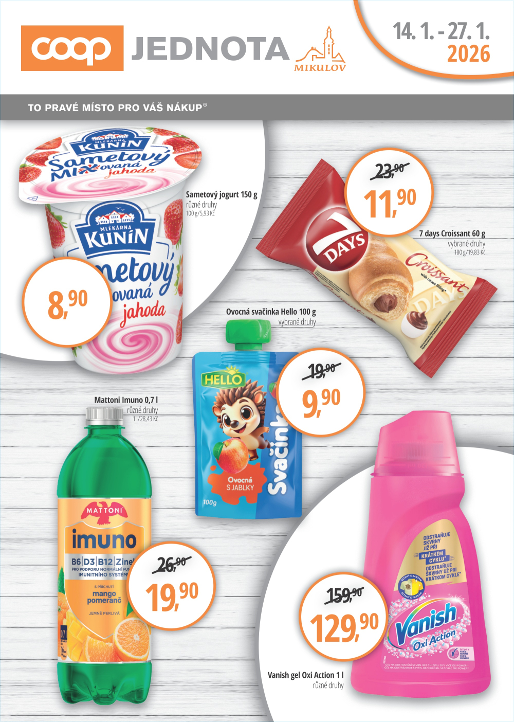 Leták Jednota Mikulov leták - strana 1
