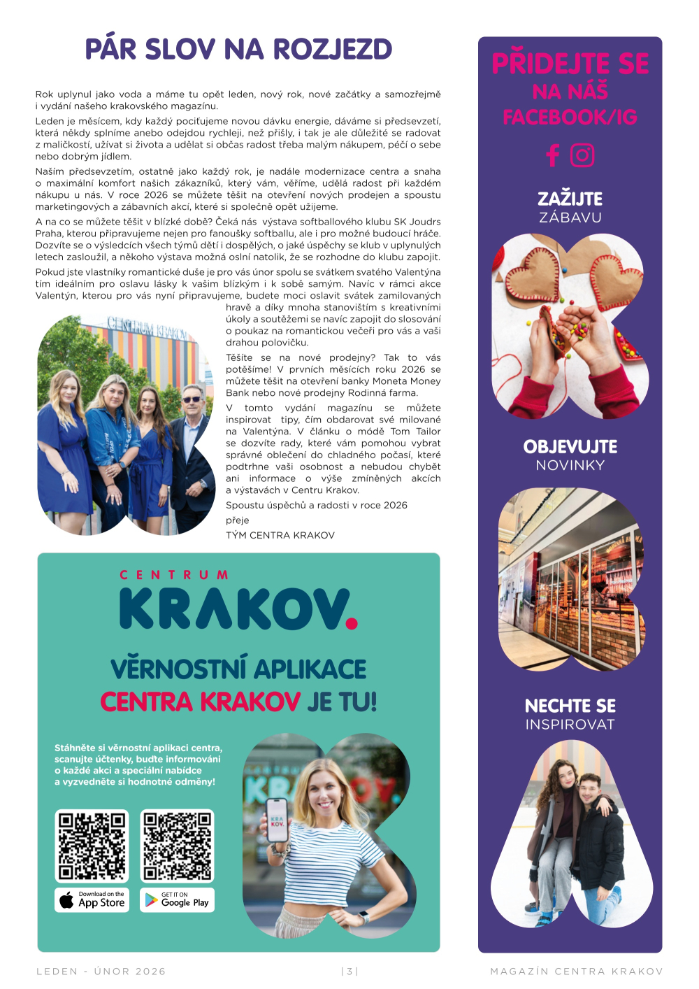 Leták Centrum Krakov magazín - strana 3