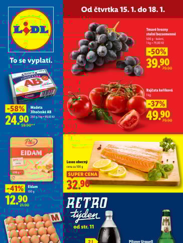 Lidl leták od čtvrtka - Retro týden