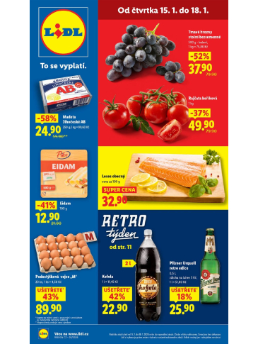 Lidl leták od čtvrtka - Retro týden