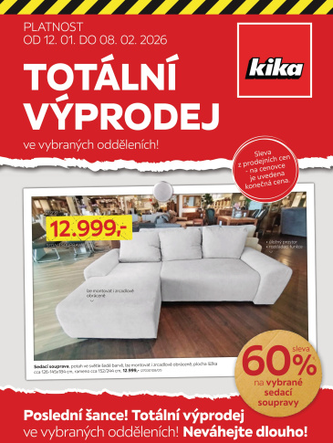Kika Nábytek leták - Totální výprodej