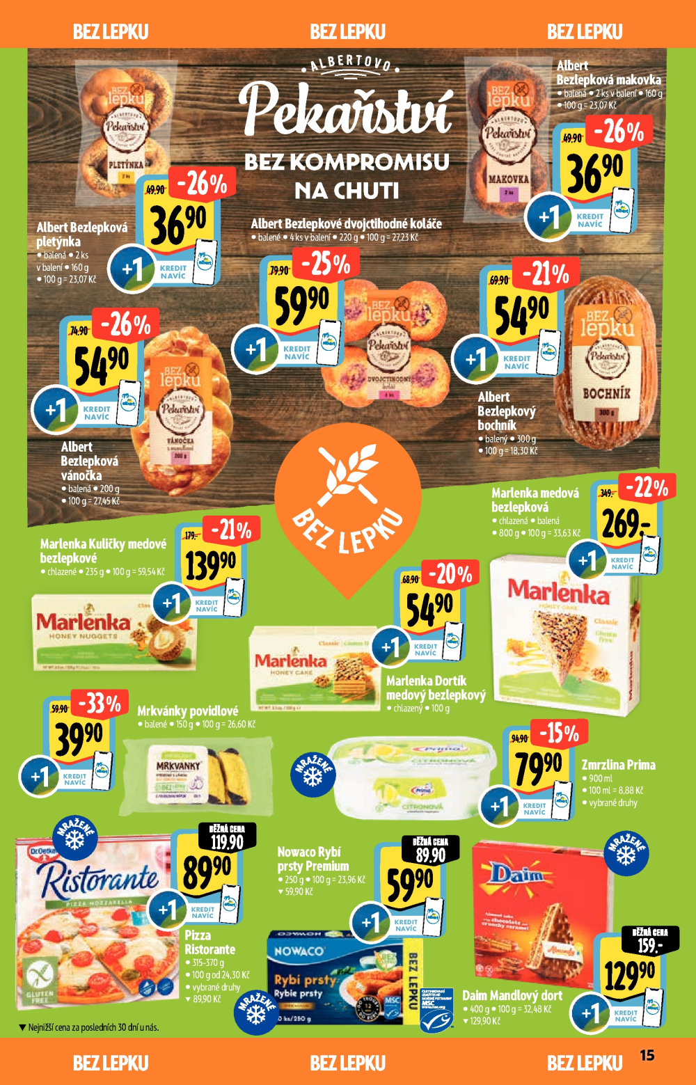 Leták Albert Hypermarket - Akční katalog Bio - strana 15