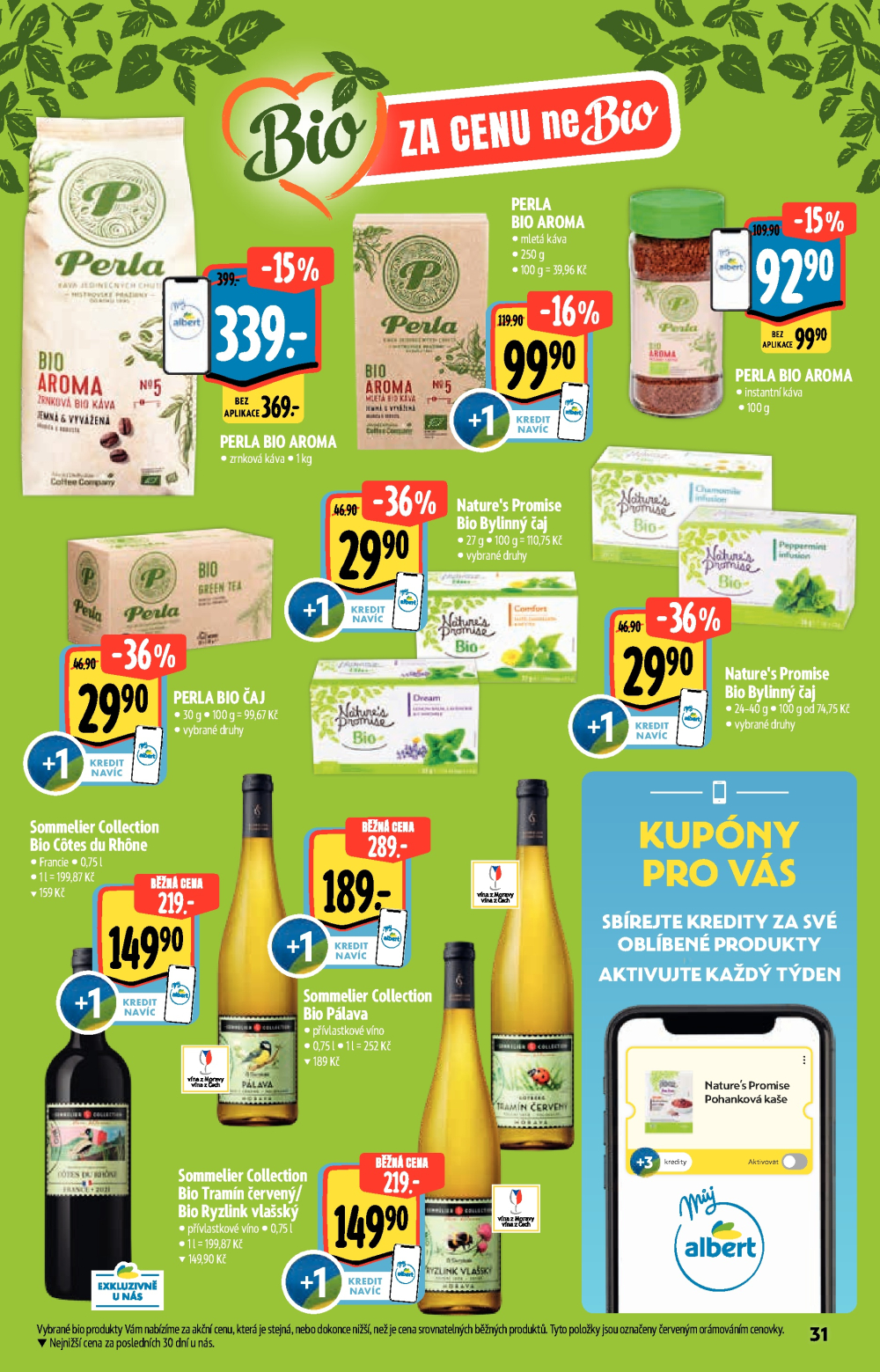 Leták Albert Hypermarket - Akční katalog Bio - strana 31