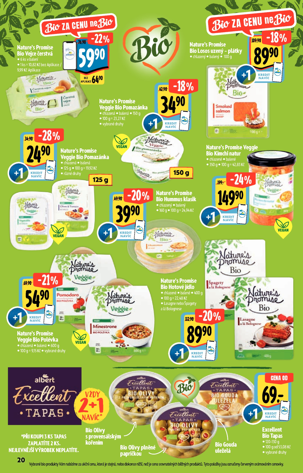 Leták Albert Supermarket - Akční katalog Bio - strana 20